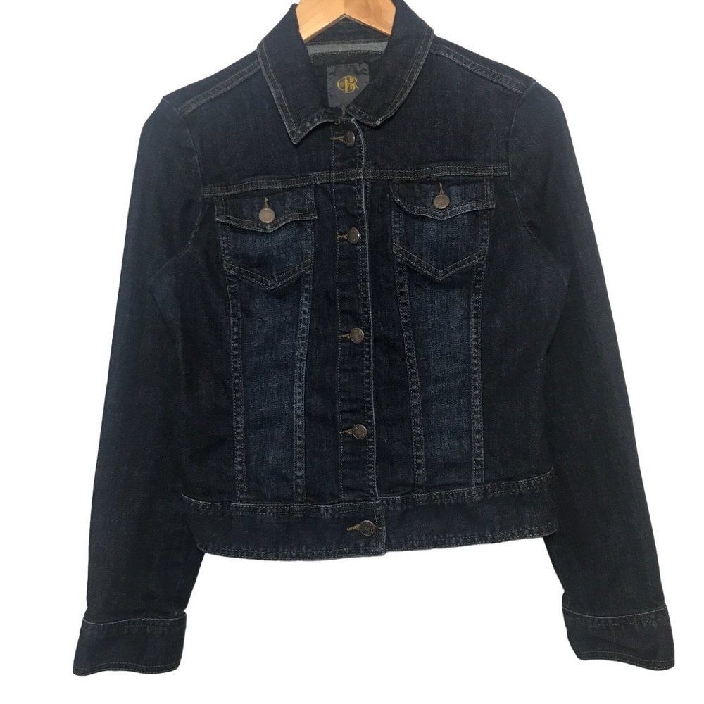CBR Denim Button Front Jean Jacket Medium Classic Blue Trucker
